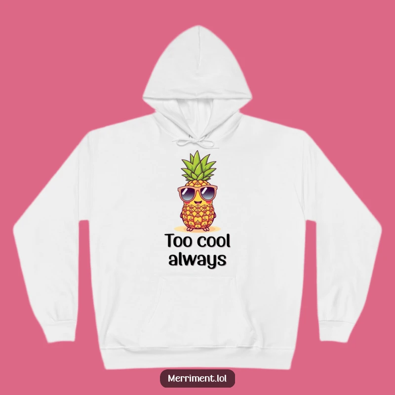 Funny Cheerful Pineapple Sunglasses Hoodie - Cozy Tropical Vibes & Humorous Style