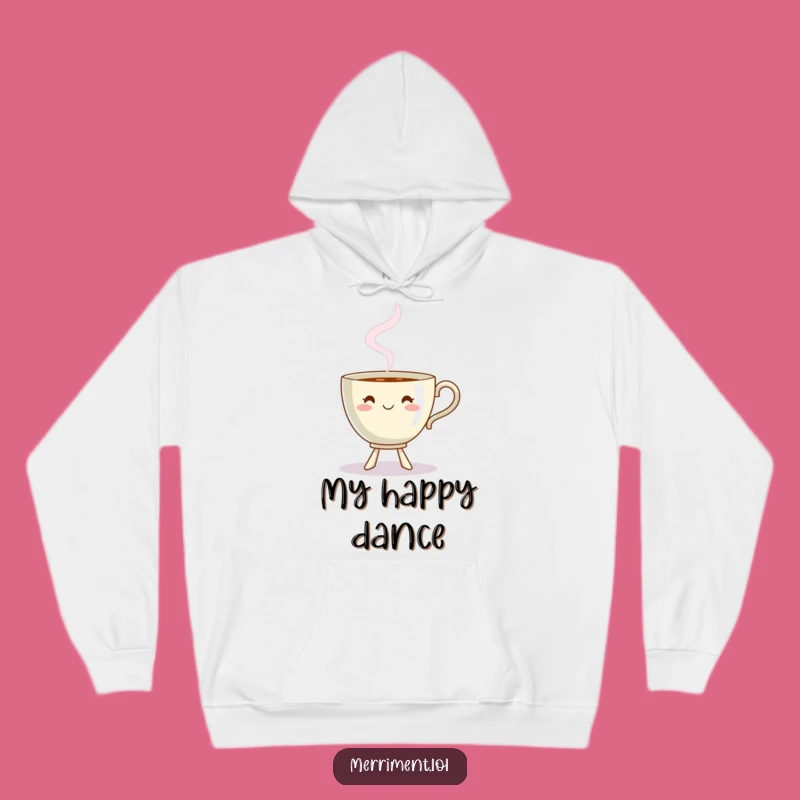 Funny Dancing Teacup Steam Shape Hoodie - Cozy Comfort with a Playful Twist