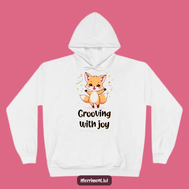 Funny Fox Cub Streamer Hoodie - Cozy Up with Dancing Fun!