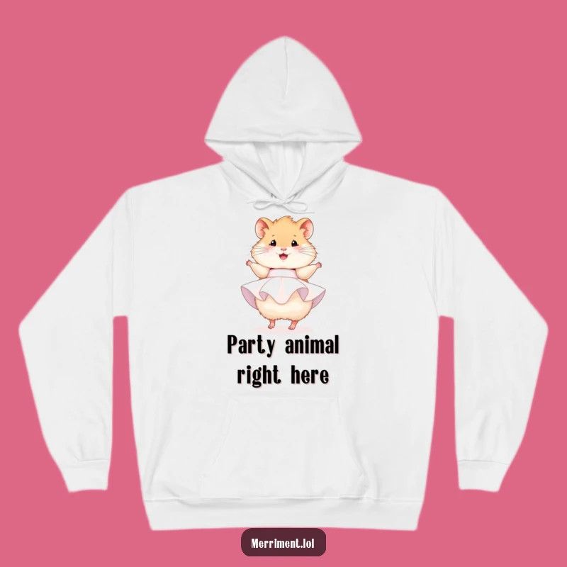 Funny Hamster Party Hoodie: Cozy Dress Fun, Warm Funny Gift Wear