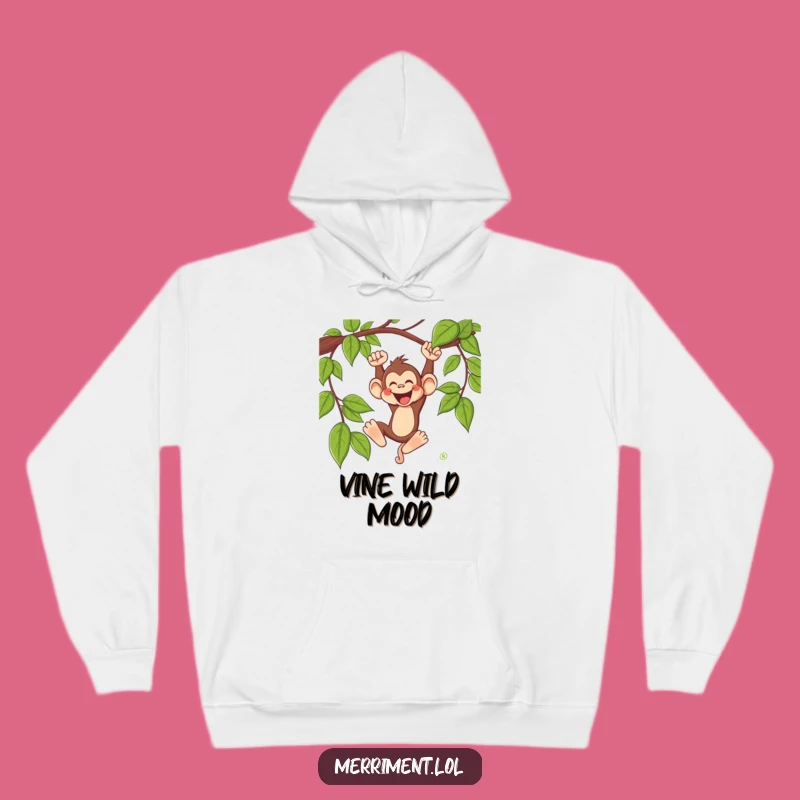 Funny Monkey Hoodie: Wild Vine Swing Whoop - Cozy Fun Gift