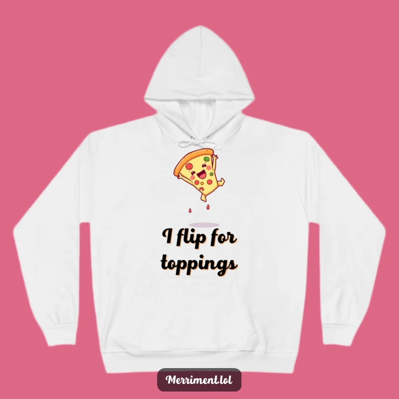 Funny Pizza Somersault Hoodie - Cozy Cartoon Food Sweatshirt for Laughs