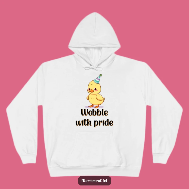 Funny Wobbly Duckling Hoodie: Cozy & Hilarious Wear for Party Animals