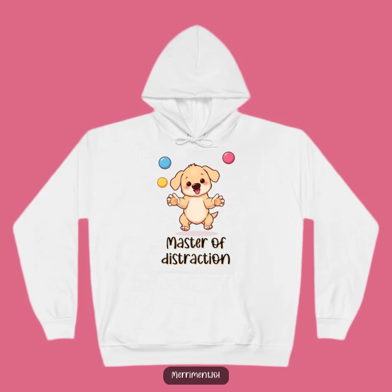 Funny Puppy Juggling Hoodie: Cozy Comfort for Playful Pups - Great Gift!