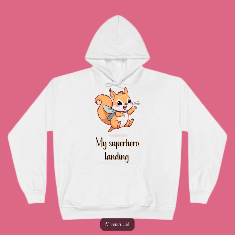 Funny Squirrel Hero Hoodie - Cozy Up with Leaping Adventures!