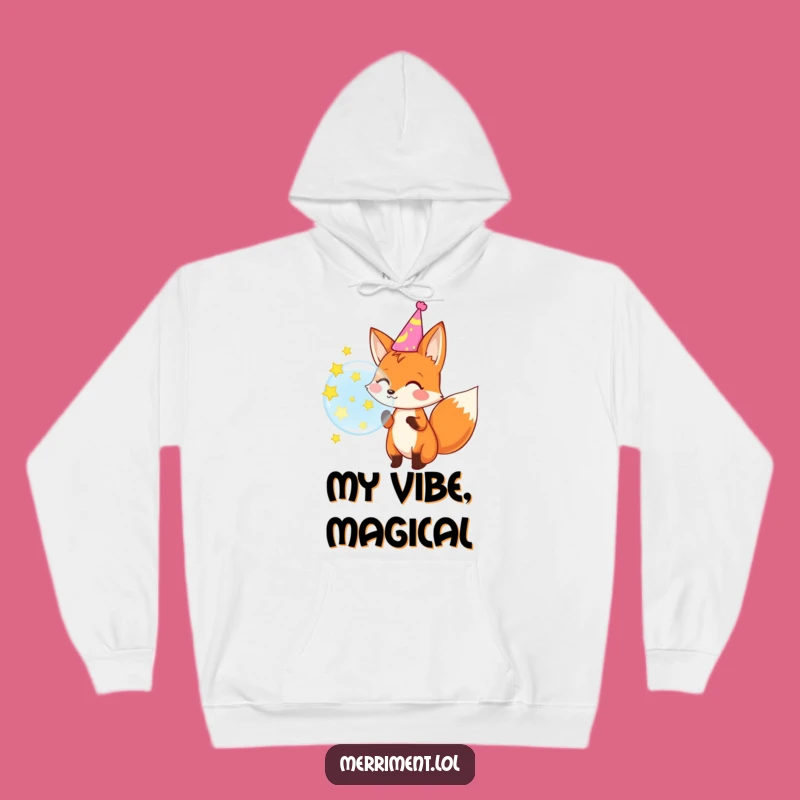 Funny Fox Party Hoodie: Stay Cozy and Celebrate with a Magical Bubble Fox