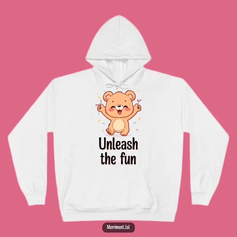 Funny Bear Cub Dancing Hoodie: Stay Cozy and Celebrate with a Giggly Bear