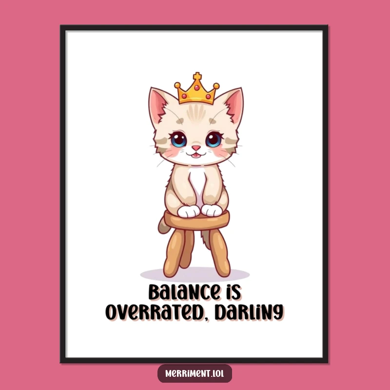 Free Printable Wall Art: Playful Kitten Wobbling Hilariously Downloadable Art