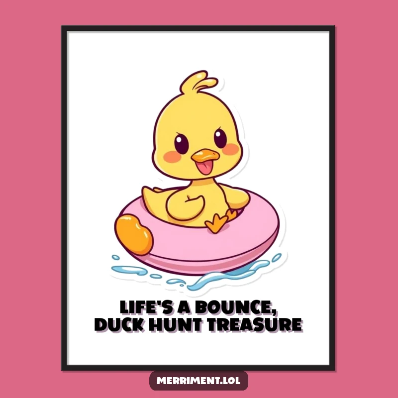 Free Printable Duck Wall Art: Funny Inflatable Quacktastic Downloadable Decor