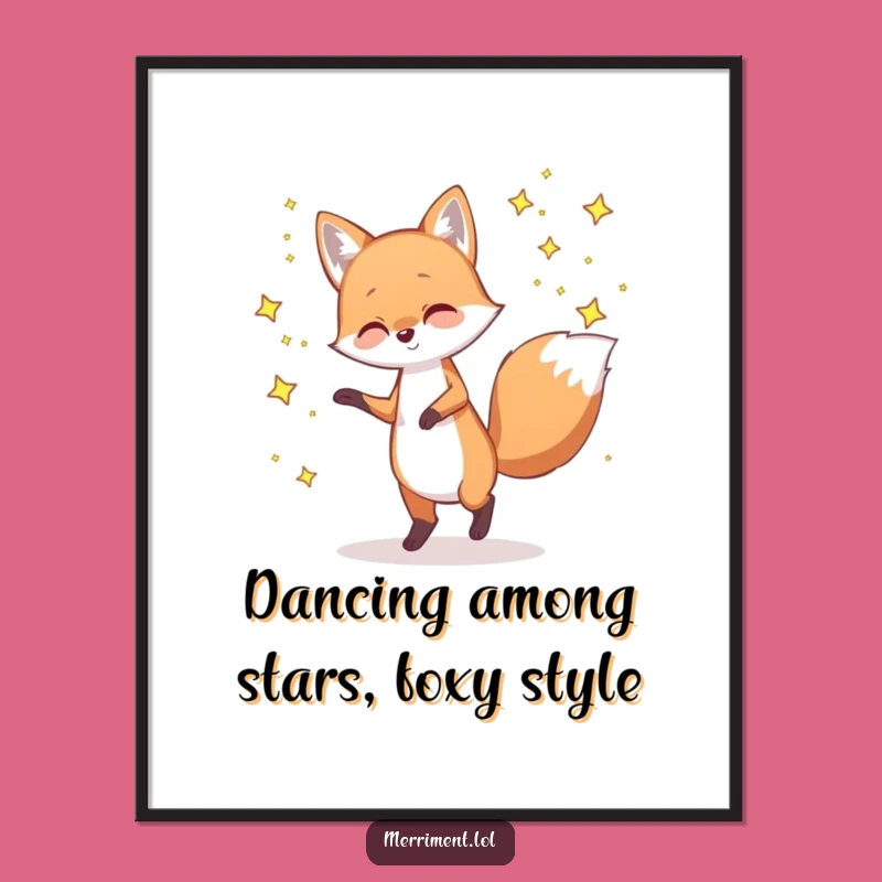 Free Printable Fox Star Dance Wall Art - Magical Downloadable Decor