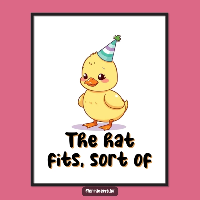 Free Printable Wobbly Duckling Art - Cute Downloadable Wall Decor for a Quirky Touch