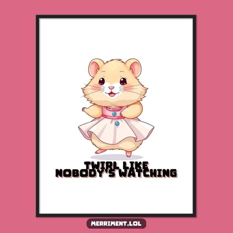 Funny Free Printable Wall Art: Hamster Party - Quirky Downloadable Decor