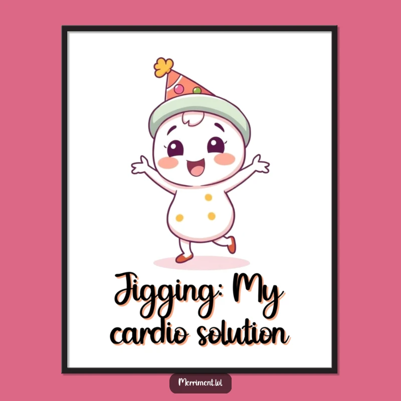 Free Printable Wall Art: Funny Jigging Character Humorous Downloadable Decor!