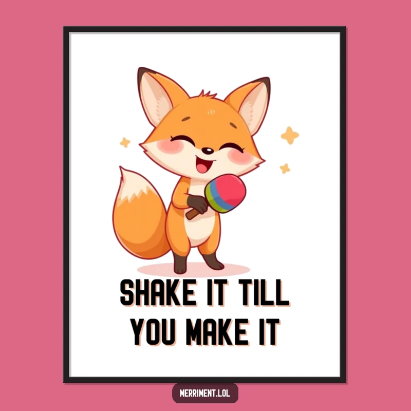 Free Printable Wall Art: Giggling Fox Dancing Hilariously Downloadable Art