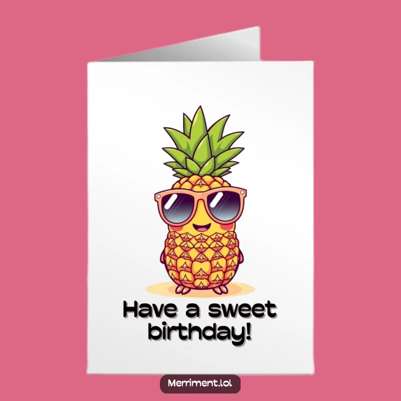 Free Printable Birthday Card: Sunny Pineapple for a Fun & Funny Downloadable Gift!
