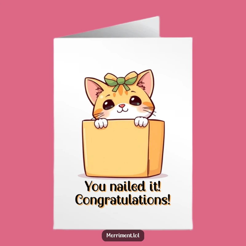 Free Printable Cat Congrats Card: Hilarious DIY Downloadable Surprise for Any Occasion