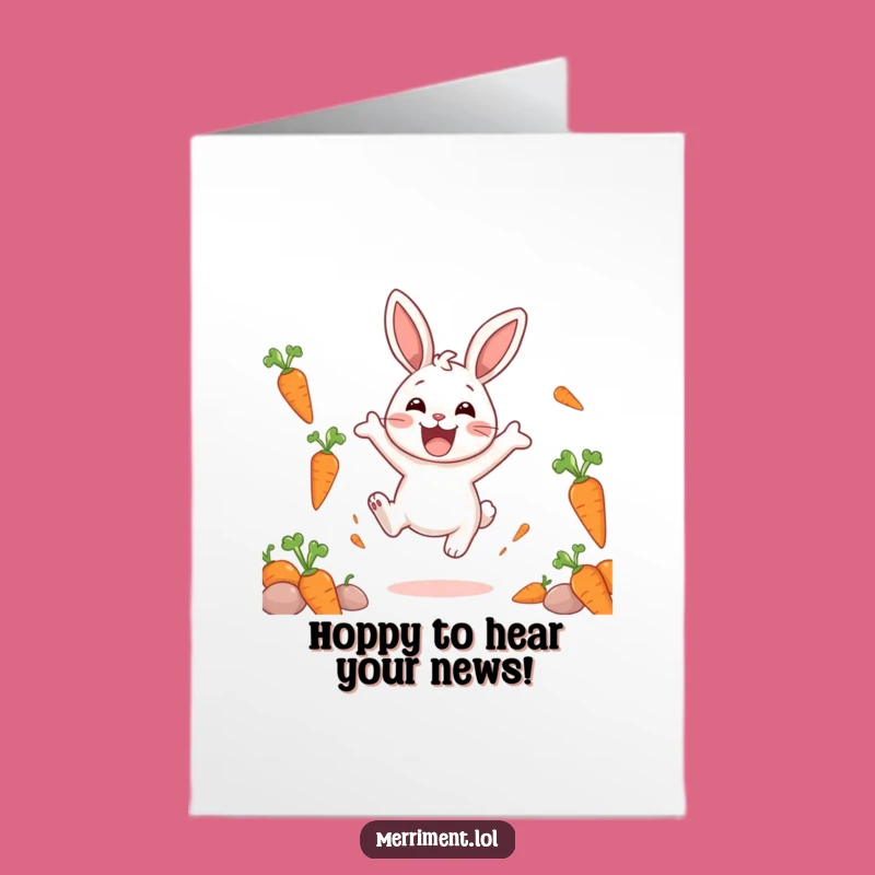 Free Printable Rabbit Carrots Congrats Card - Exciting Downloadable Achievement Gift