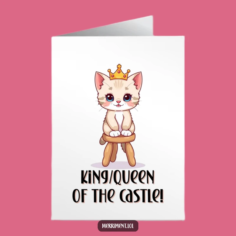Free Printable Kitten Congratulations Card: Royal Wobble for Big Wins