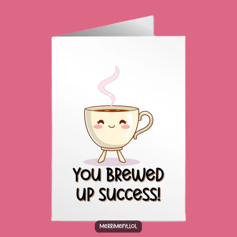 Free Printable Congrats Card: Dancing Teacup for a Fun Downloadable Celebration!