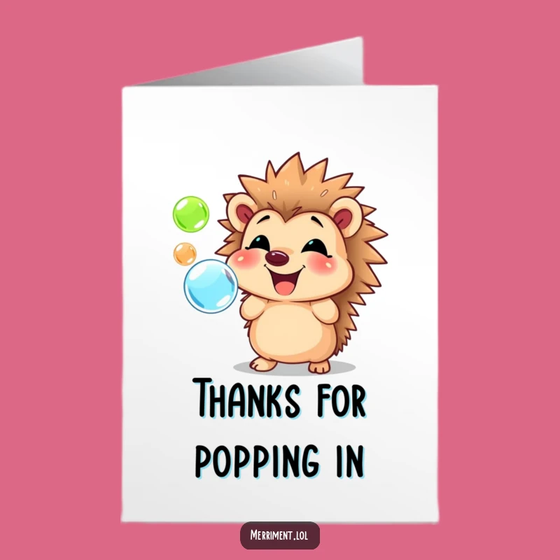 Free Printable Hedgehog Thank You Card - Sweet Downloadable Gift of Gratitude