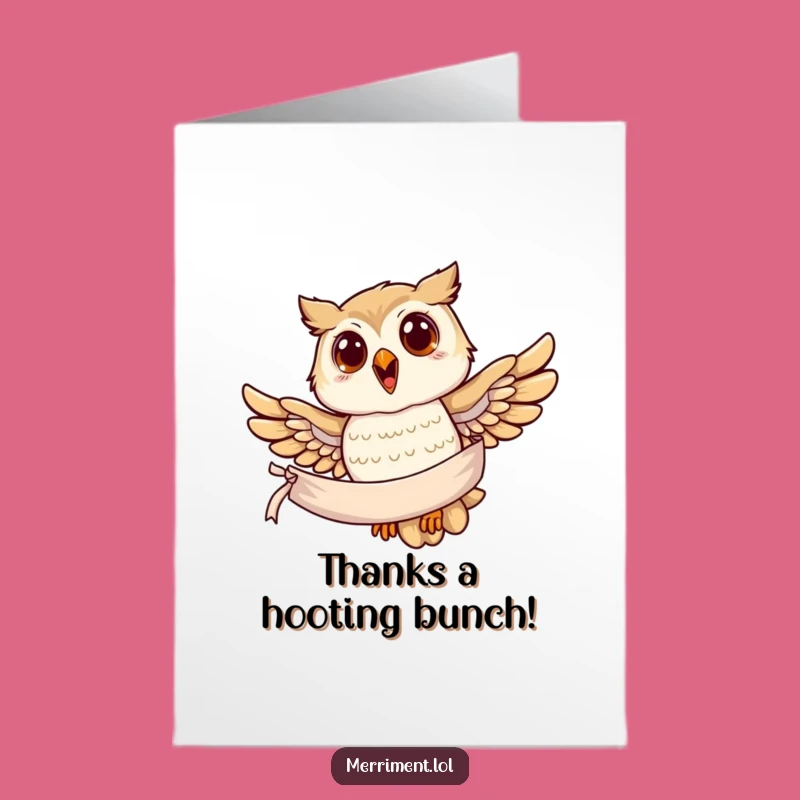 Free Printable Owl Thank You Card: Wise DIY Downloadable for Expressing Gratitude