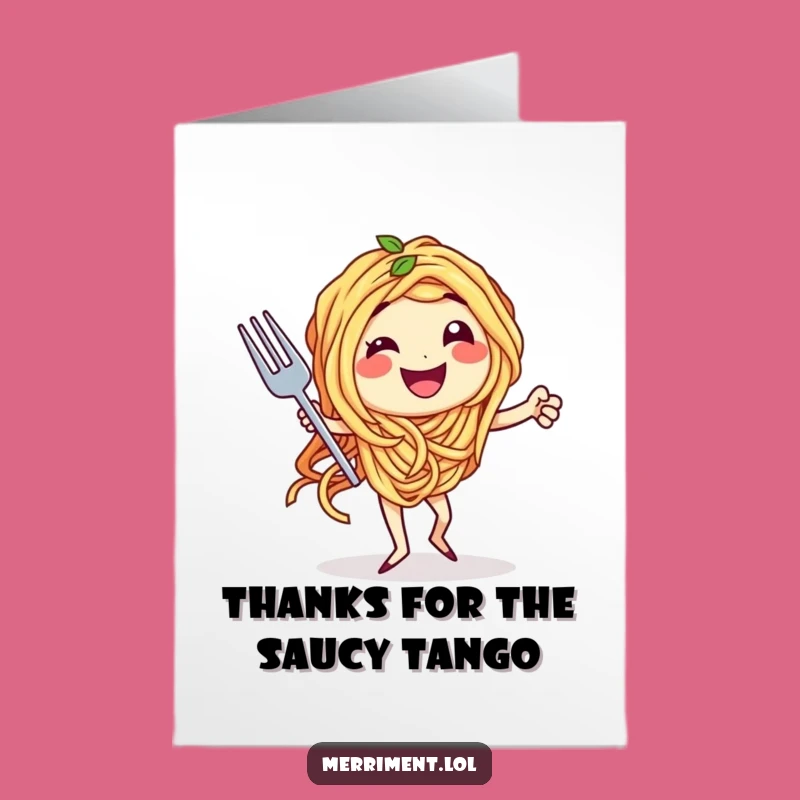Free Printable Spaghetti Thank You Card: Tango Downloadable Gift