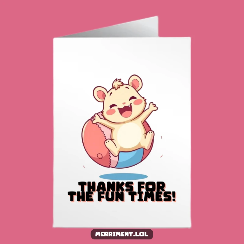 Free Printable Thank You Card: Ball Bouncing Critter Downloadable Gift!