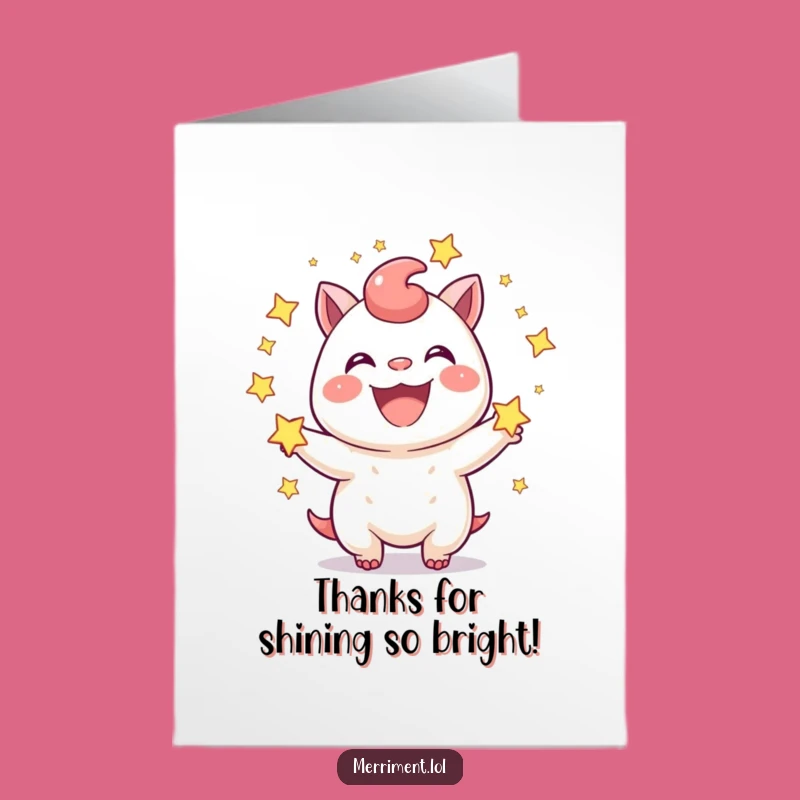 Free Printable Thank You Card: Star Juggler Character Downloadable Gift!