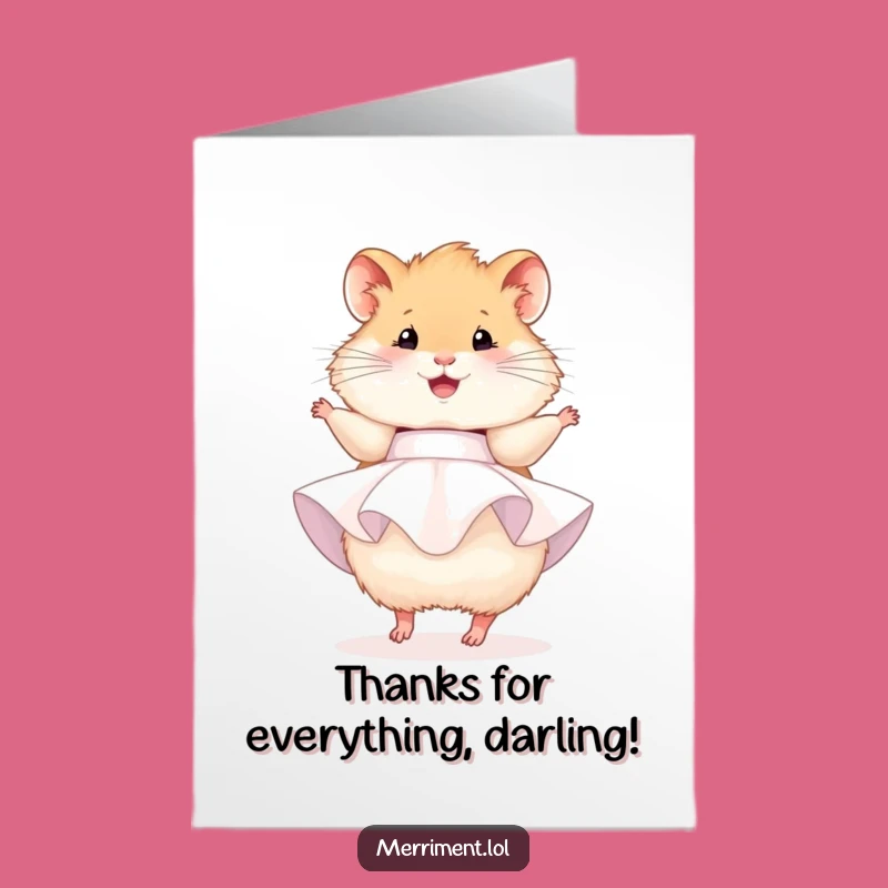Free Printable Hamster Thank You Card: Sweet DIY Downloadable Appreciation Note