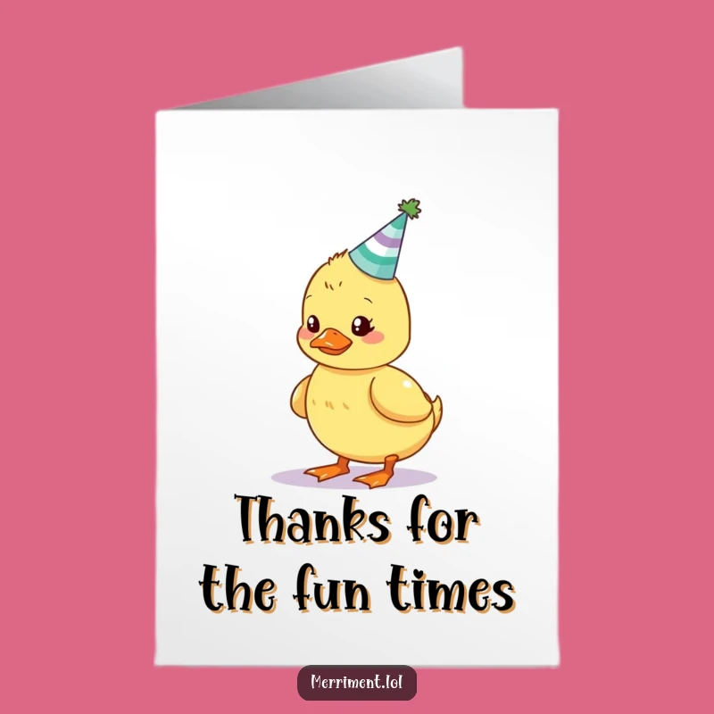 Free Printable Wobbly Duckling Thank You Card - Adorable Downloadable Gift