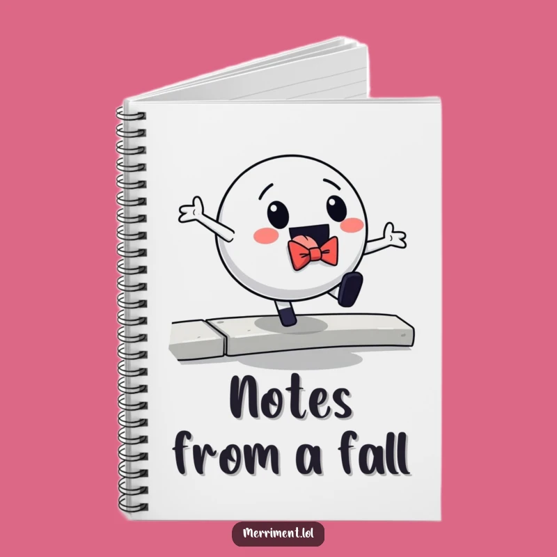 Funny Bouncing Ball Bowtie Curb Fall Notebook: Note Life's Tumbles