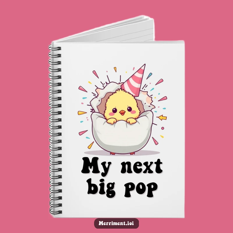 Funny Chick Party Popper Notebook: Journal Your Celebratory Thoughts