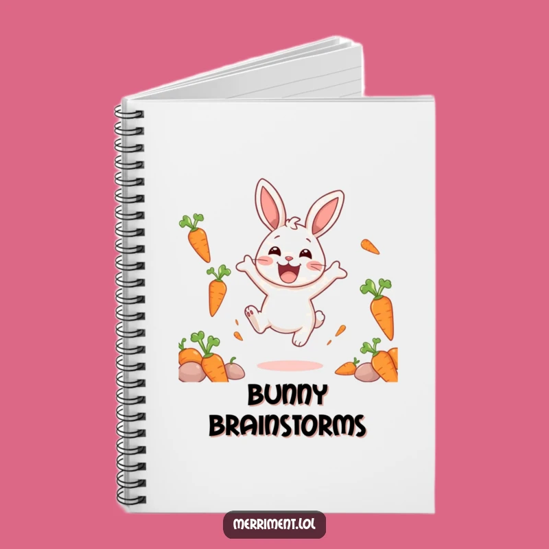 Funny Delighted Rabbit Carrot Notebook: Joyful Bouncing Journal Gift
