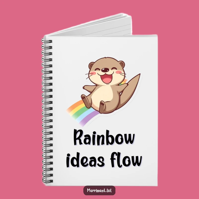 Funny Otter Rainbow Notebook: Jot Down Happy Adventures Funny Gift