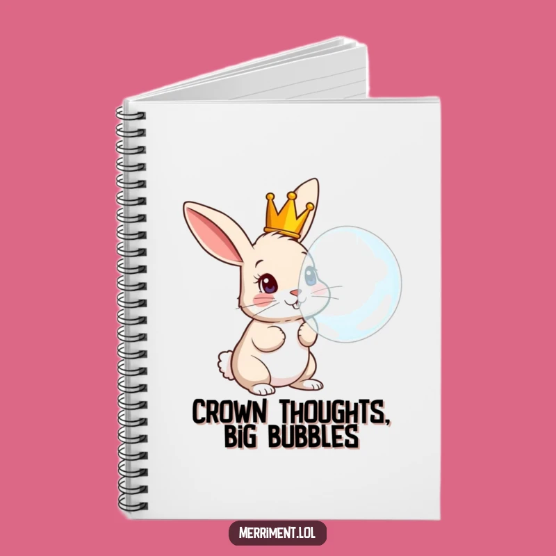 Funny Rabbit Crown Bubble Notebook: Jot Down Giggles & Ideas!