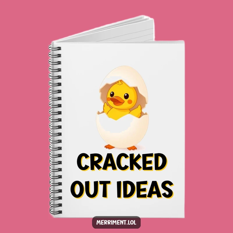 Funny Surprised Egg Rubber Duck Notebook - Jot Down Notes with Quirky Surprise