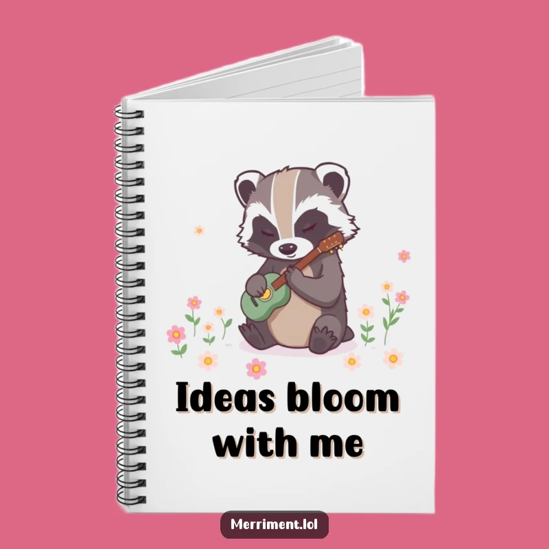 Funny Badger Bloom Notebook: Journal Your Magical Ideas with Flair