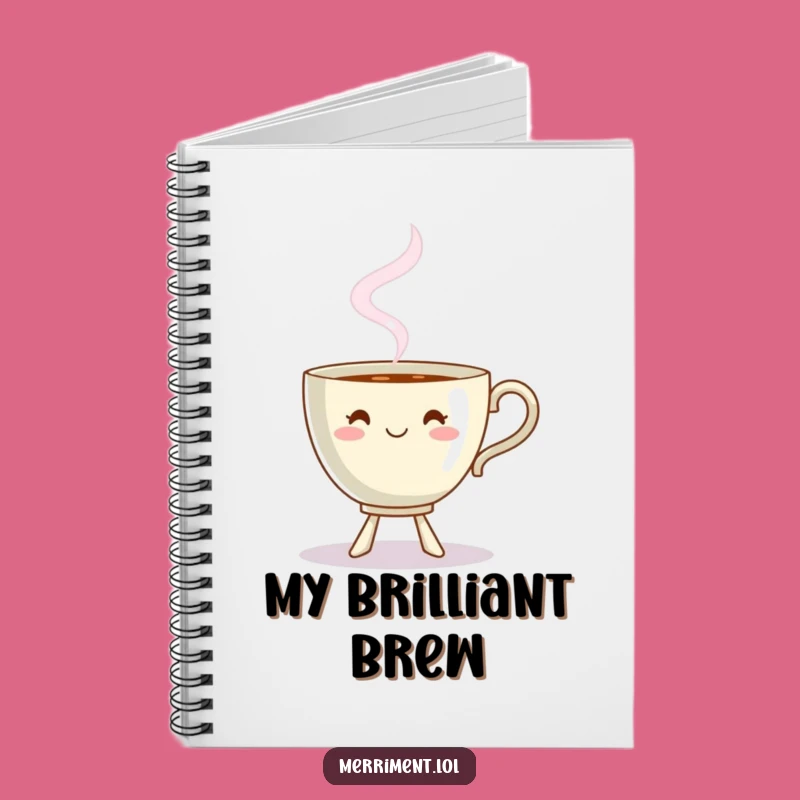 Funny Dancing Teacup Steam Shape Notebook - Jot Down Ideas with Whimsical Energy