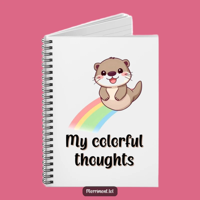 Funny Otter Rainbow Notebook: Jot Down Ideas with a Joyful Slider