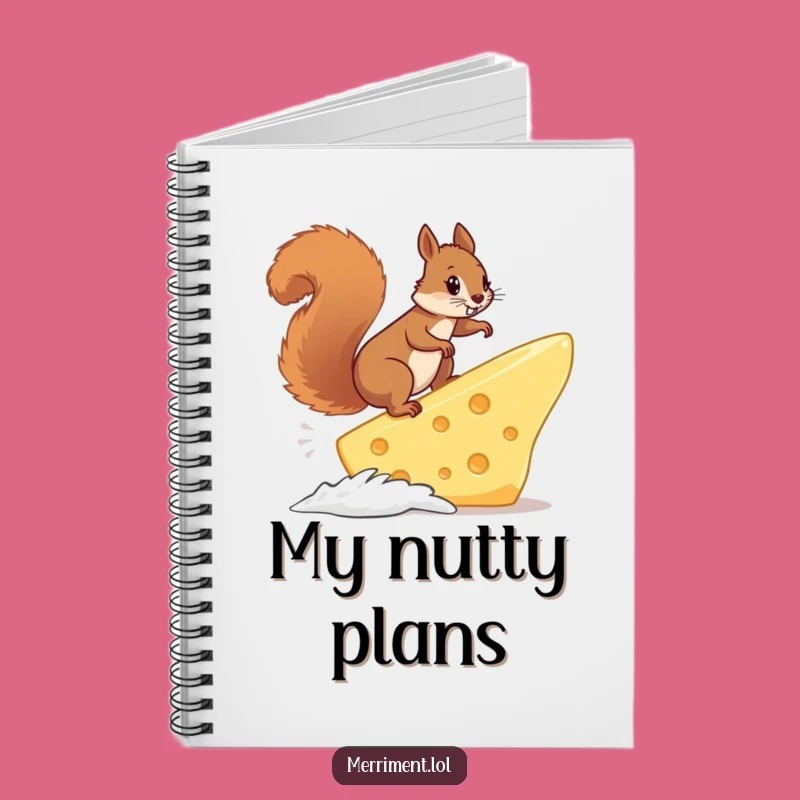 Funny Squirrel Cheese Surf Notebook: Jot Down Ideas with Hilarious Dairy-Inspired Fun