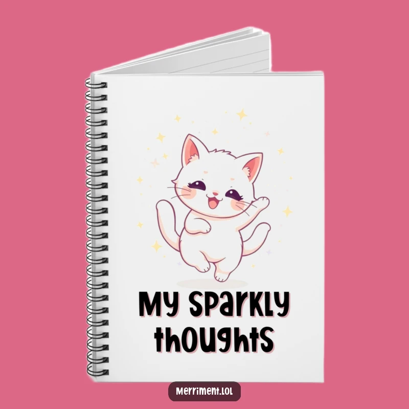 Funny Radiant Cat Glitter Notebook: Journal Your Dazzling Ideas