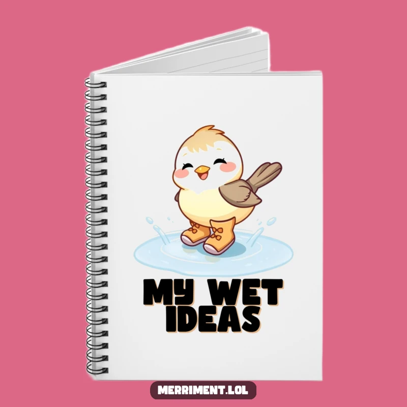 Funny Chickadee Puddle Splash Notebook: Jot Down Notes with Hilarious Bird-Inspired Fun