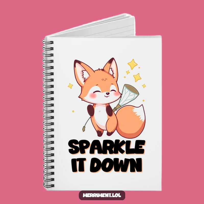 Funny Fox Notebook: Sparkly Star Journal - Hilarious Gift Idea