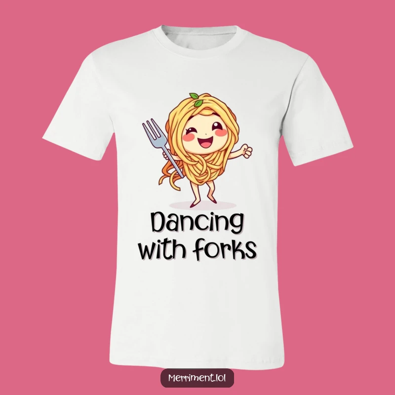 Funny Spaghetti Tango Fork T-Shirt: Dance with Your Dinner