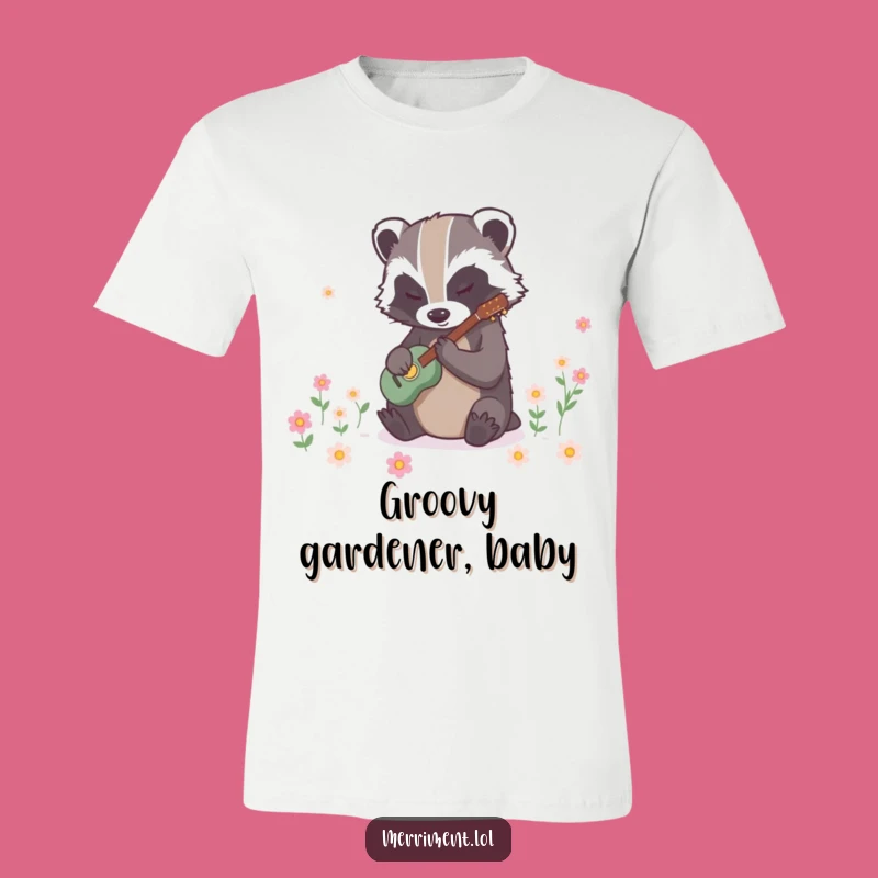 Funny Badger Bloom T-Shirt: Wear the Magic of Instant Flowers