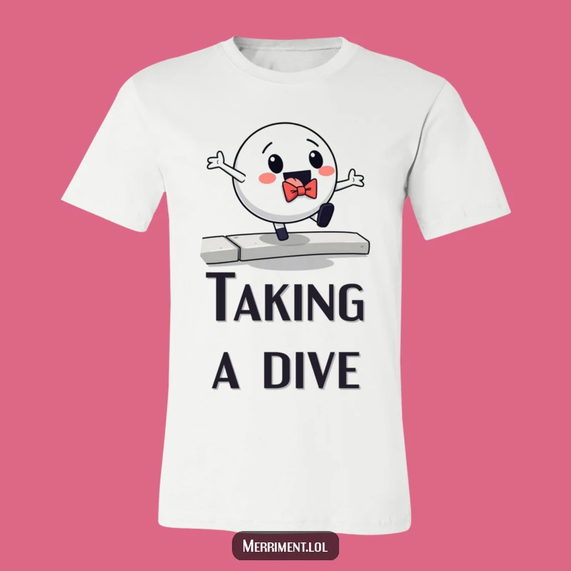 Funny Bouncing Ball Bowtie Curb Fall T-Shirt: Style Meets Stumble