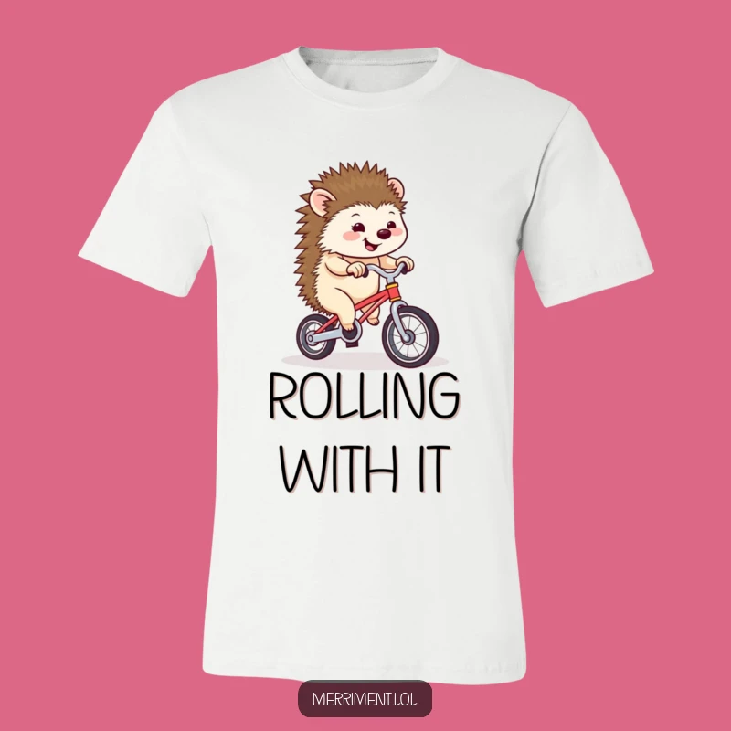 Funny Hedgehog Unicycle T-Shirt: Pedal into Laughter with This Hilarious Tee