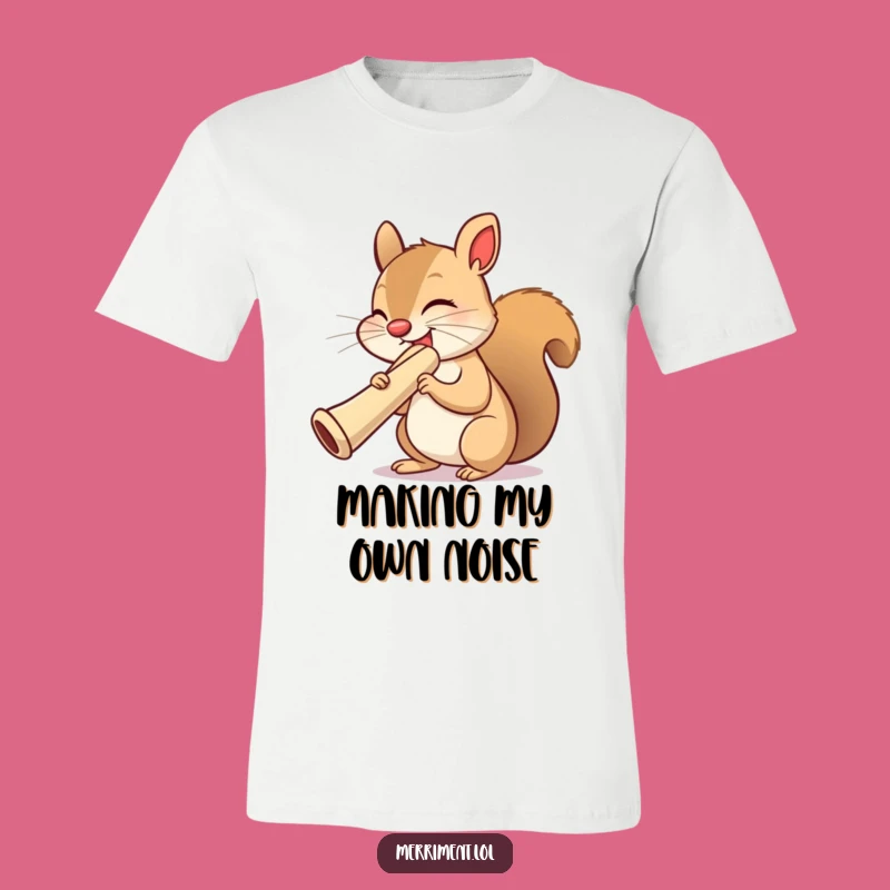 Funny Squirrel Kazoo Rockstar T-Shirt: Hilarious Animal Music Lover Tee