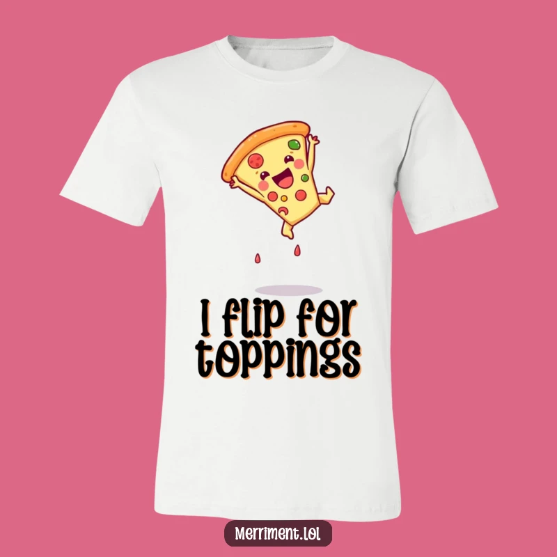 Funny Pizza Somersault T-Shirt - Wearable Cartoon Food Humor Tee