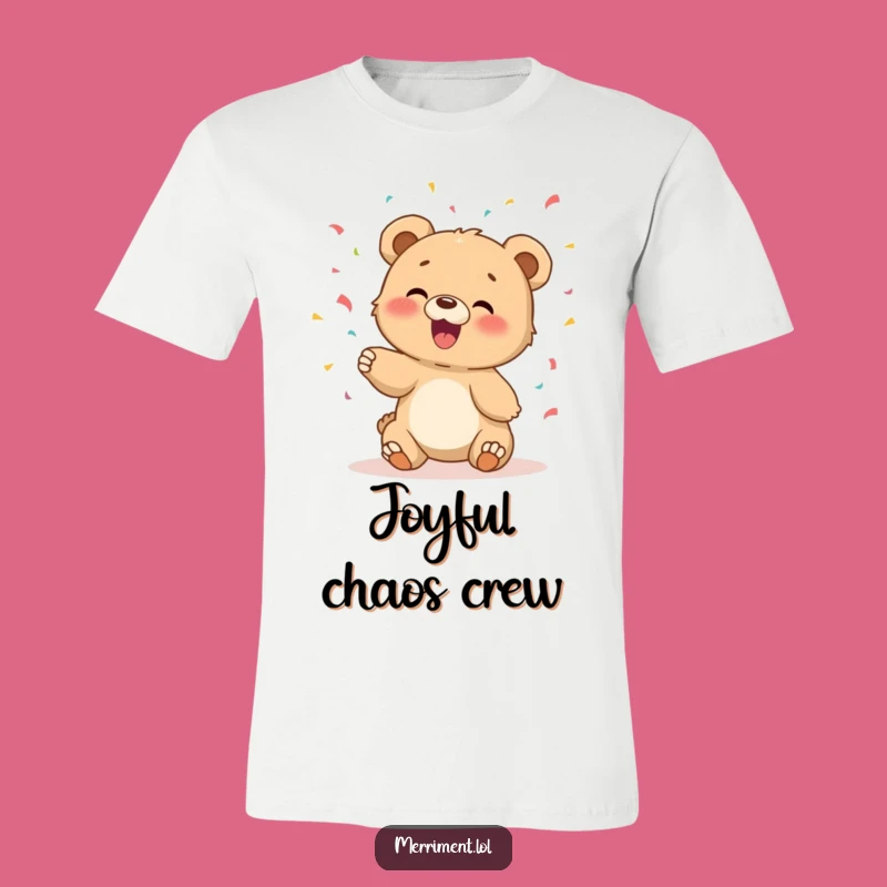 Funny Bear Cub Confetti Tee - Wear Your Giggles and Joyful Spirit!